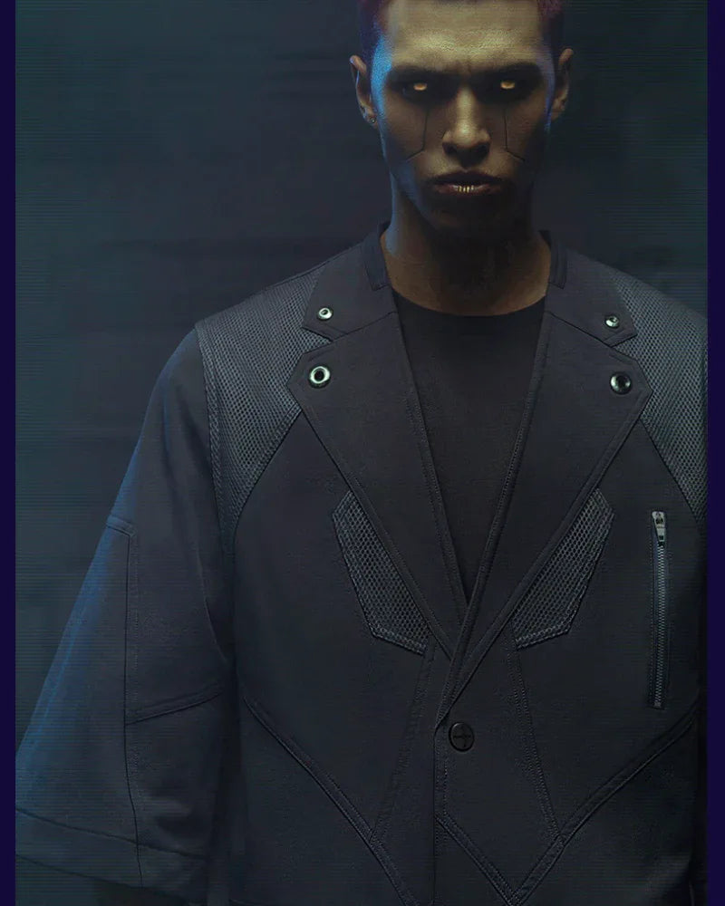 Cyberpunk Short Sleeve Suit -  futuristic - Cyberpunk Short Sleeve Suit for a Modern Look