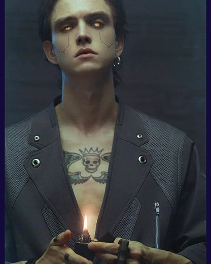 Cyberpunk Short Sleeve Suit -  modern aesthetic clothing - Cyberpunk Short Sleeve Suit for a Modern Look