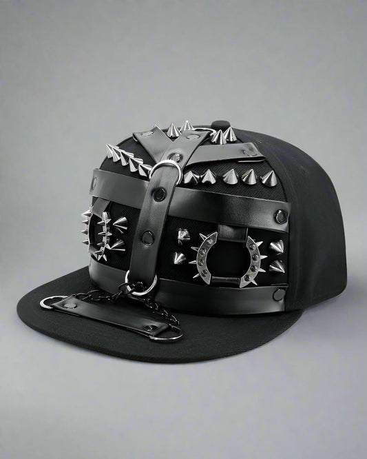 Chic Studded Strap Cap