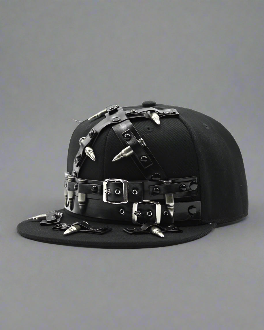 Chic Studded Strap Cap