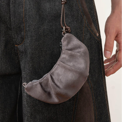 Delightful Croissant Coin Purse -  adjustable loop - Charming Croissant Coin Purse for Everyday Use
