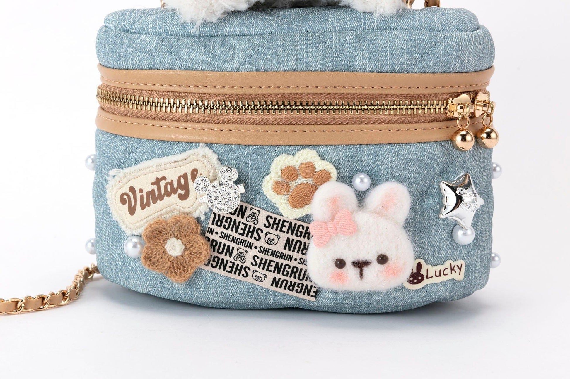 Delightful Dog-Themed Crossbody Bag -  adjustable chain strap - Charming Dog-Themed Crossbody Bag for Everyday Use