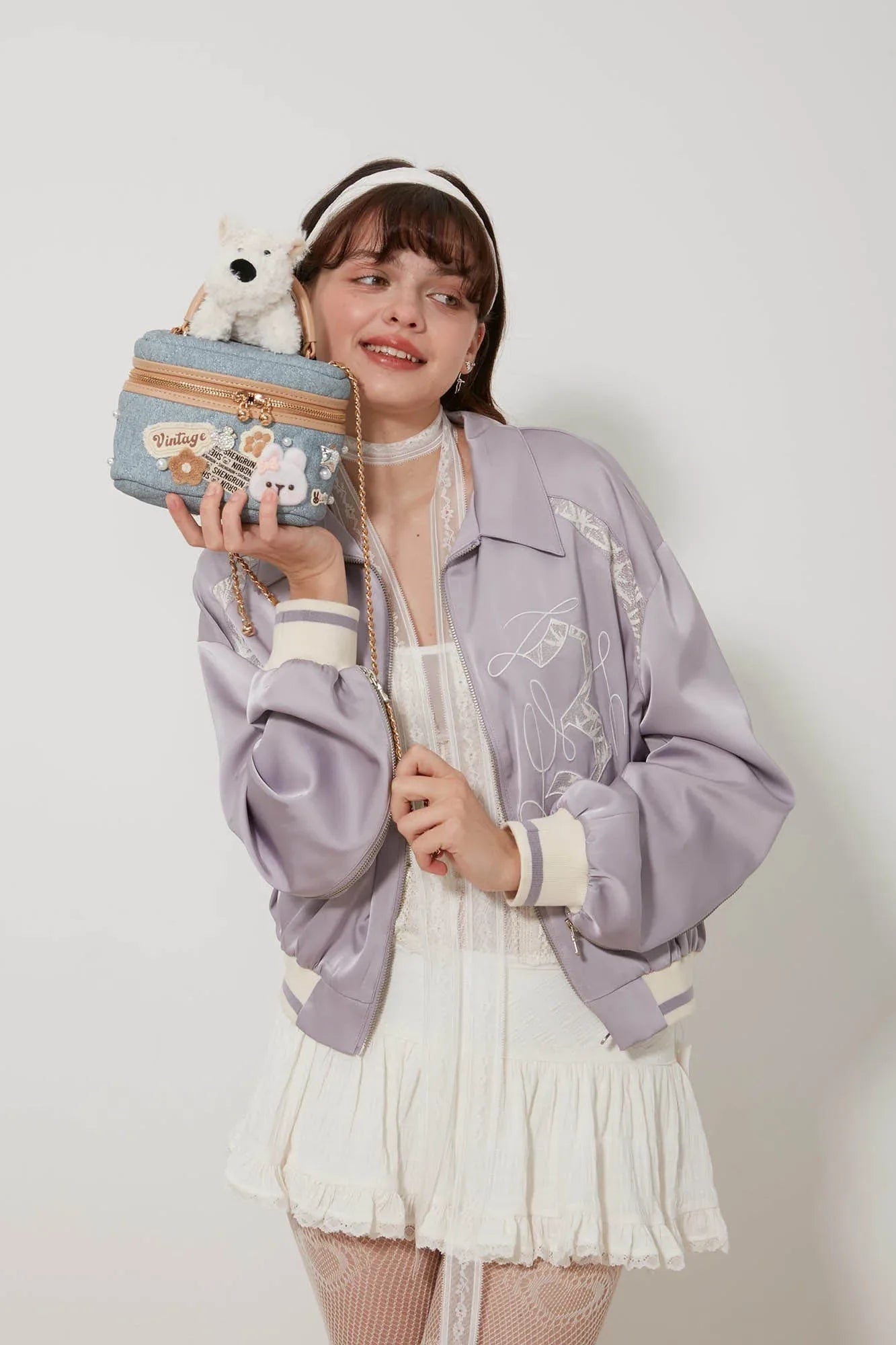 Delightful Dog-Themed Crossbody Bag -  adjustable chain strap - Charming Dog-Themed Crossbody Bag for Everyday Use