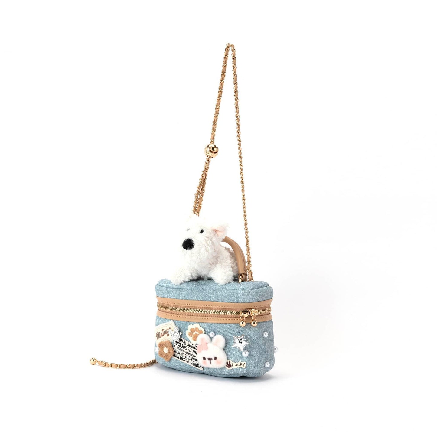 Delightful Dog-Themed Crossbody Bag -  cosmetic case - Charming Dog-Themed Crossbody Bag for Everyday Use