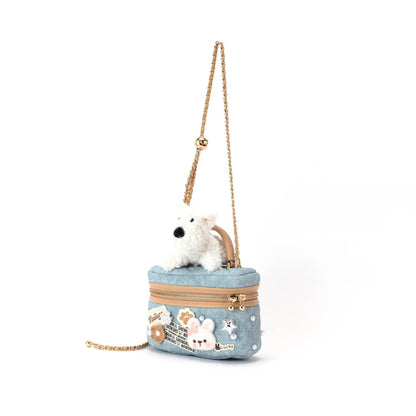 Delightful Dog-Themed Crossbody Bag -  cosmetic case - Charming Dog-Themed Crossbody Bag for Everyday Use