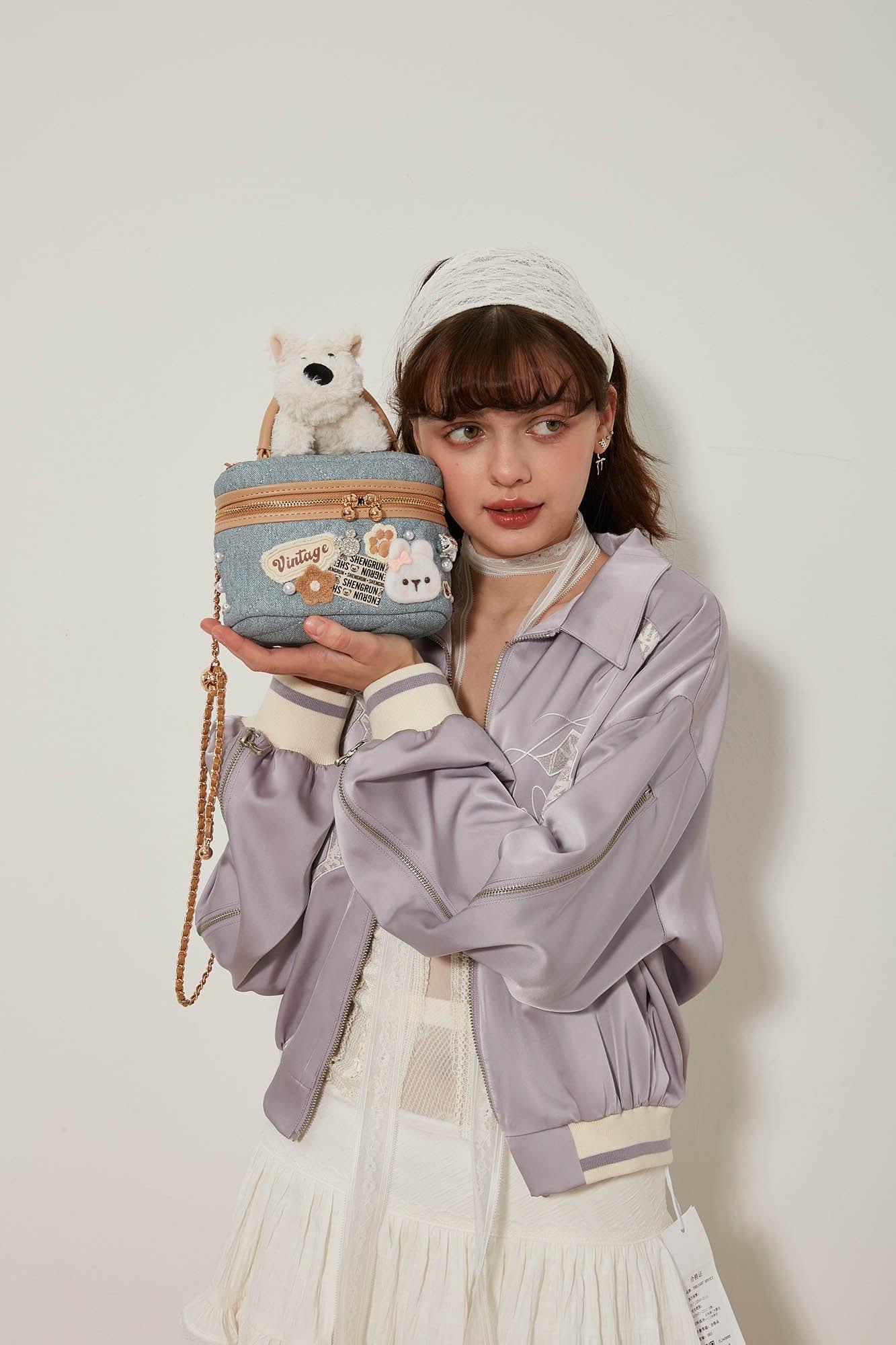 Delightful Dog-Themed Crossbody Bag -  cosmetic case - Charming Dog-Themed Crossbody Bag for Everyday Use