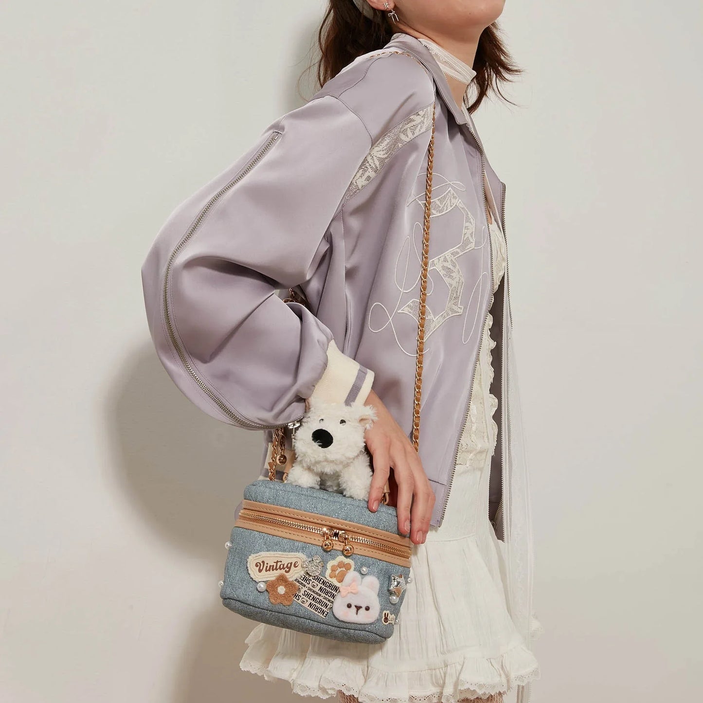 Delightful Dog-Themed Crossbody Bag -  handbag - Charming Dog-Themed Crossbody Bag for Everyday Use
