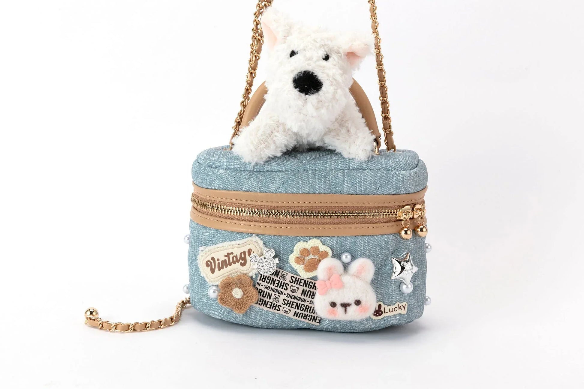 Delightful Dog-Themed Crossbody Bag - whimsical cosmetic case - Charming Dog-Themed Crossbody Bag for Everyday Use