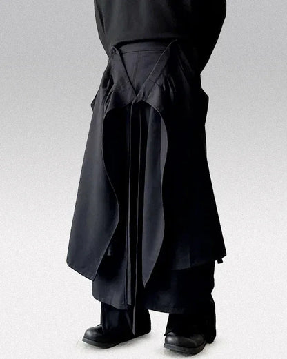Detachable Skirt Hakama Pants - comfortable fit pants - Detachable Skirt Hakama Pants for Versatile Style