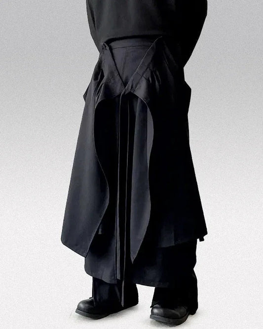 Detachable Skirt Hakama Pants - comfortable fit pants - Detachable Skirt Hakama Pants for Versatile Style