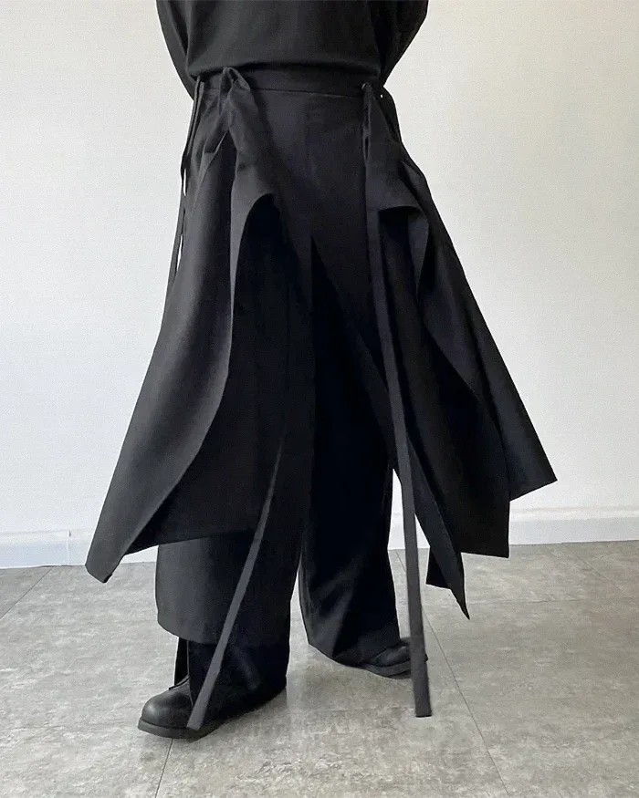 Detachable Skirt Hakama Pants - hakama pants - Detachable Skirt Hakama Pants for Versatile Style