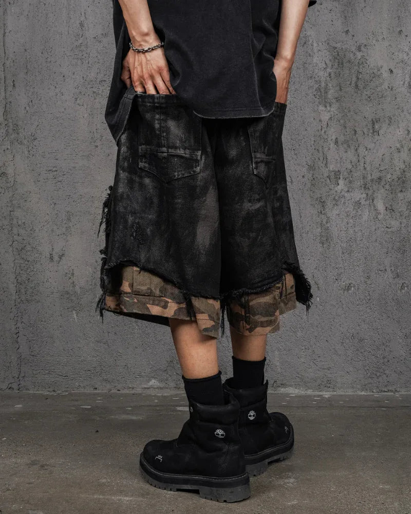 Durable Camo Utility Shorts -  cargo shorts - Durable Camo Utility Shorts for Outdoor Adventures