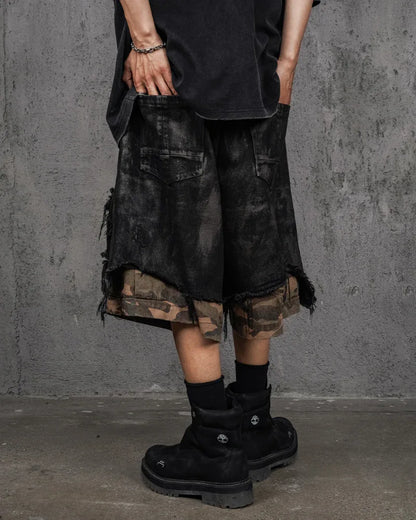 Durable Camo Utility Shorts -  cargo shorts - Durable Camo Utility Shorts for Outdoor Adventures