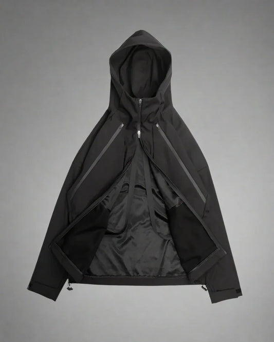 Dynamic Cyberpunk Utility Jacket - utility jacket - Dynamic Cyberpunk Utility Jacket with Dual Pockets