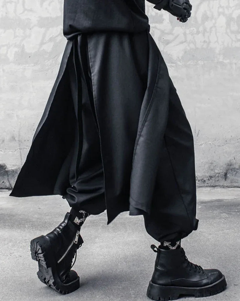 Dynamic Dual-Layer Pants -  black pants - Dynamic Dual-Layer Pants for Stylish Comfort