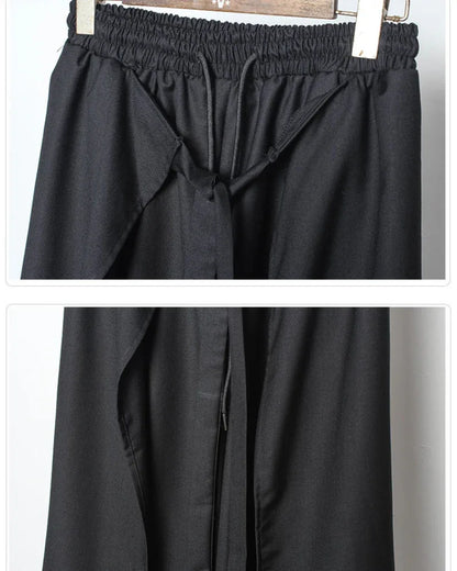 Dynamic Dual-Layer Pants - traditional japanese pants - Dynamic Dual-Layer Pants for Stylish Comfort