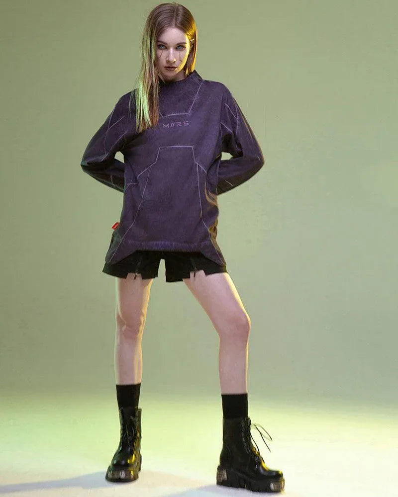 Dynamic Neon 3D Hoodie -  neon shirt - Dynamic Neon 3D Hoodie for Futuristic Style