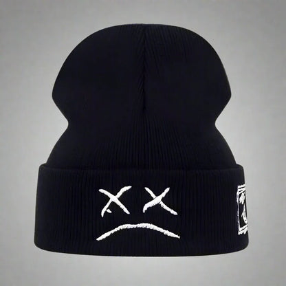 Dynamic Neon Beanie Delight -  cyberpunk style hat - Trendy Warm Beanie for Winter Comfort
