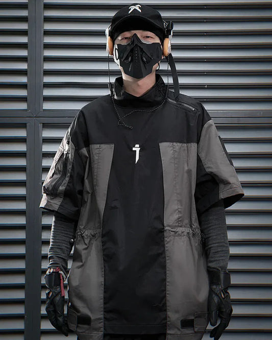 Dynamic Patchwork Performance Tee - techwear aesthetics - Dynamic Patchwork Performance Tee for Comfort
