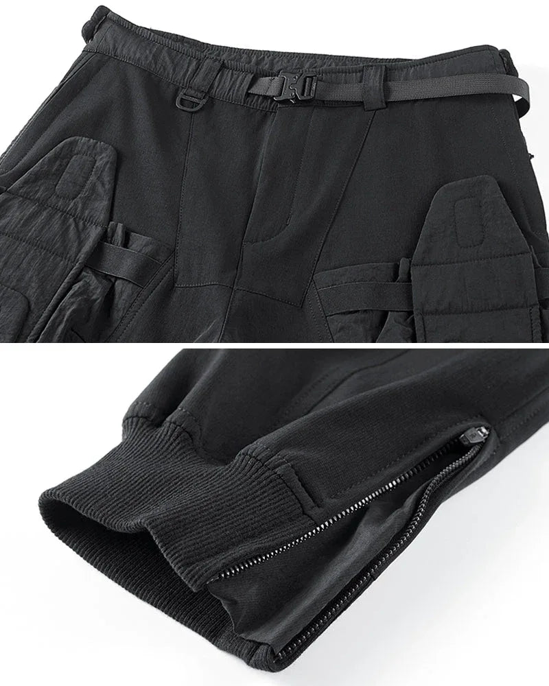 Dynamic Patchwork Tech Pants -  streetwear - Dynamic Patchwork Tech Pants for Urban Style