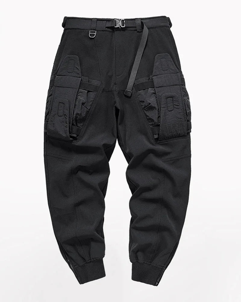 Dynamic Patchwork Tech Pants - stylish techwear pants - Dynamic Patchwork Tech Pants for Urban Style