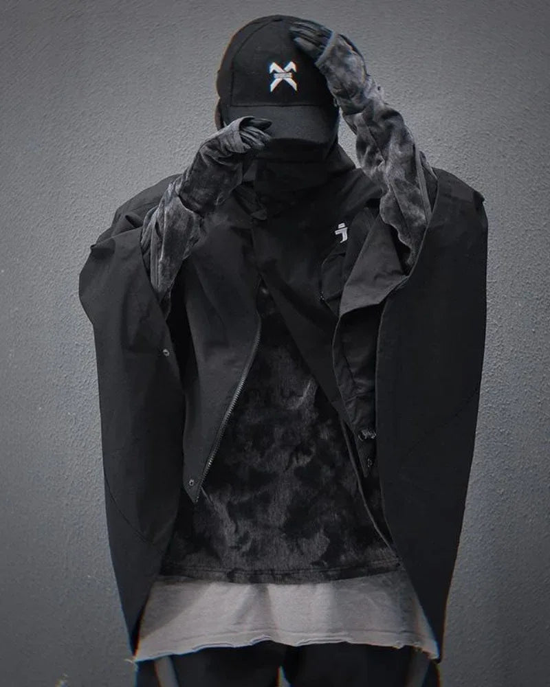 Dynamic Tech Cape Jacket -  comfortable outerwear - Functional Tech Cape Jacket in Versatile Colors