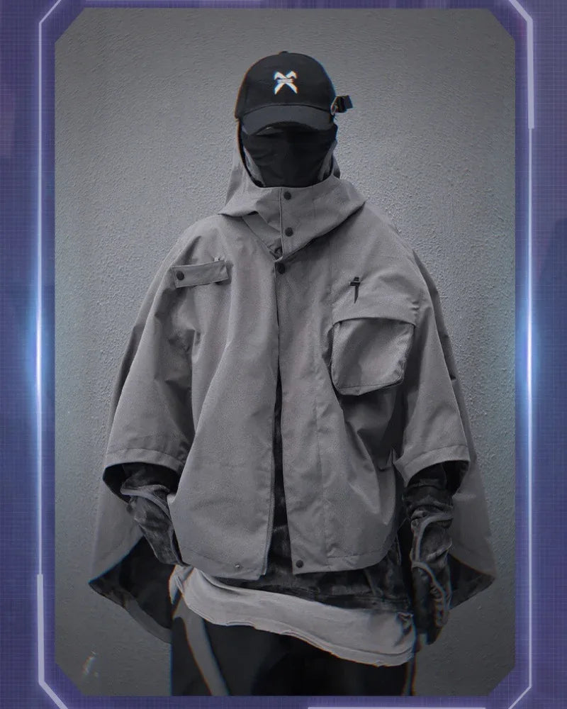 Dynamic Tech Cape Jacket -  durable outerwear - Functional Tech Cape Jacket in Versatile Colors
