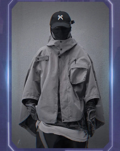 Dynamic Tech Cape Jacket -  durable outerwear - Functional Tech Cape Jacket in Versatile Colors