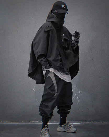 Dynamic Tech Cape Jacket -  modern design - Functional Tech Cape Jacket in Versatile Colors