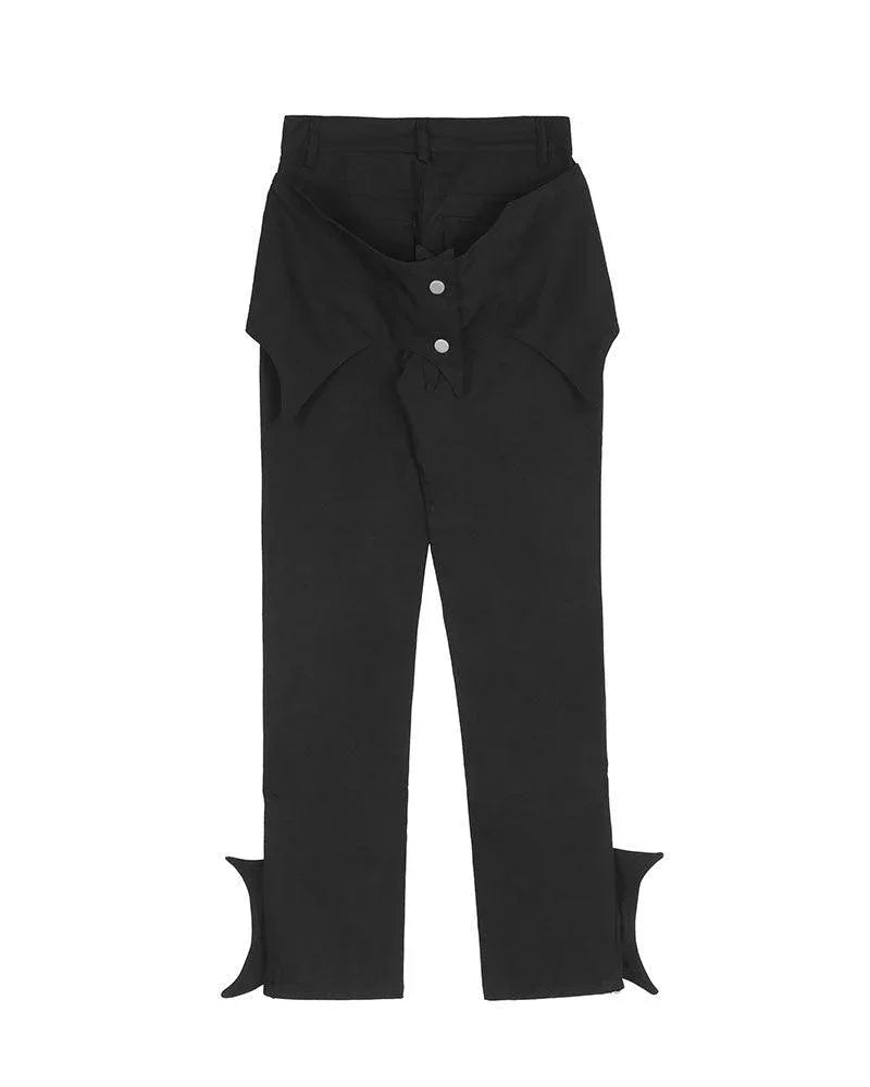 Edgy Bat-Inspired Futuristic Pants -  bat-inspired pants - Futuristic Bat-Inspired Techwear Pants