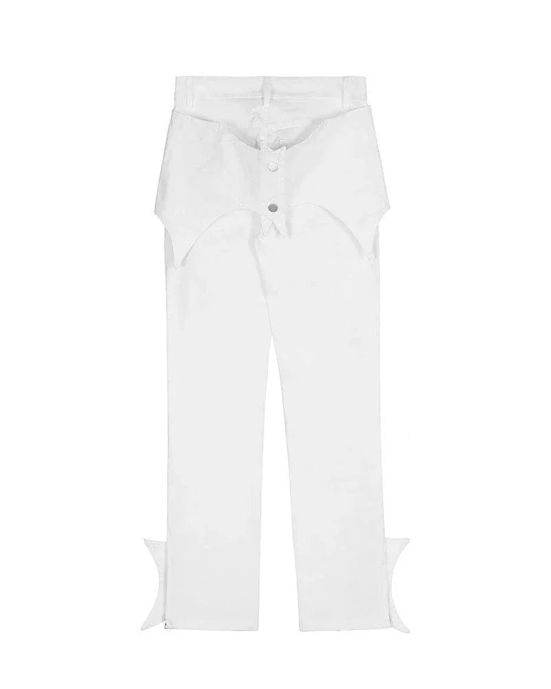 Edgy Bat-Inspired Futuristic Pants - comfortable techwear - Futuristic Bat-Inspired Techwear Pants