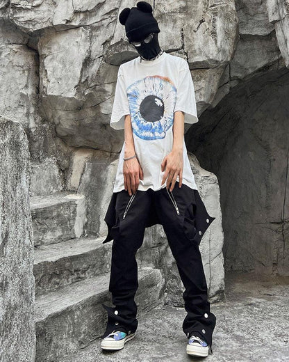Edgy Bat-Inspired Futuristic Pants -  techwear pants - Futuristic Bat-Inspired Techwear Pants