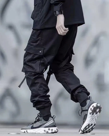 Edgy Black Cargo Trousers -  cargo pants - Stylish Black Cargo Trousers for Everyday Wear
