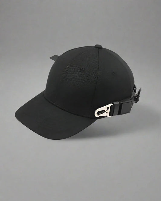 Edgy Buckle-Detail Cap - buckle cap - Stylish Buckle Detail Cap for Everyday Comfort