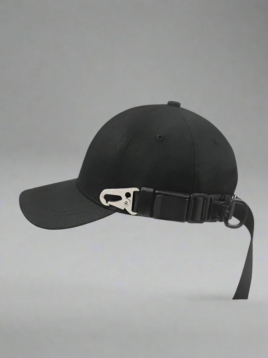 Edgy Buckle-Detail Cap - buckle cap - Stylish Buckle Detail Cap for Everyday Comfort