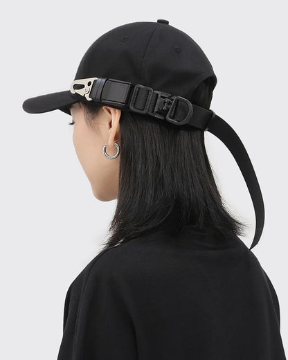 Edgy Buckle-Detail Cap -  comfortable cap - Stylish Buckle Detail Cap for Everyday Comfort