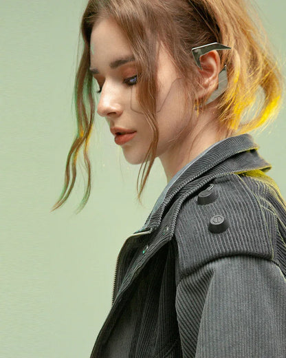 Edgy Corduroy Jacket for Rebels - corduroy jacket - Edgy Dark Gray Corduroy Jacket for Urban Style
