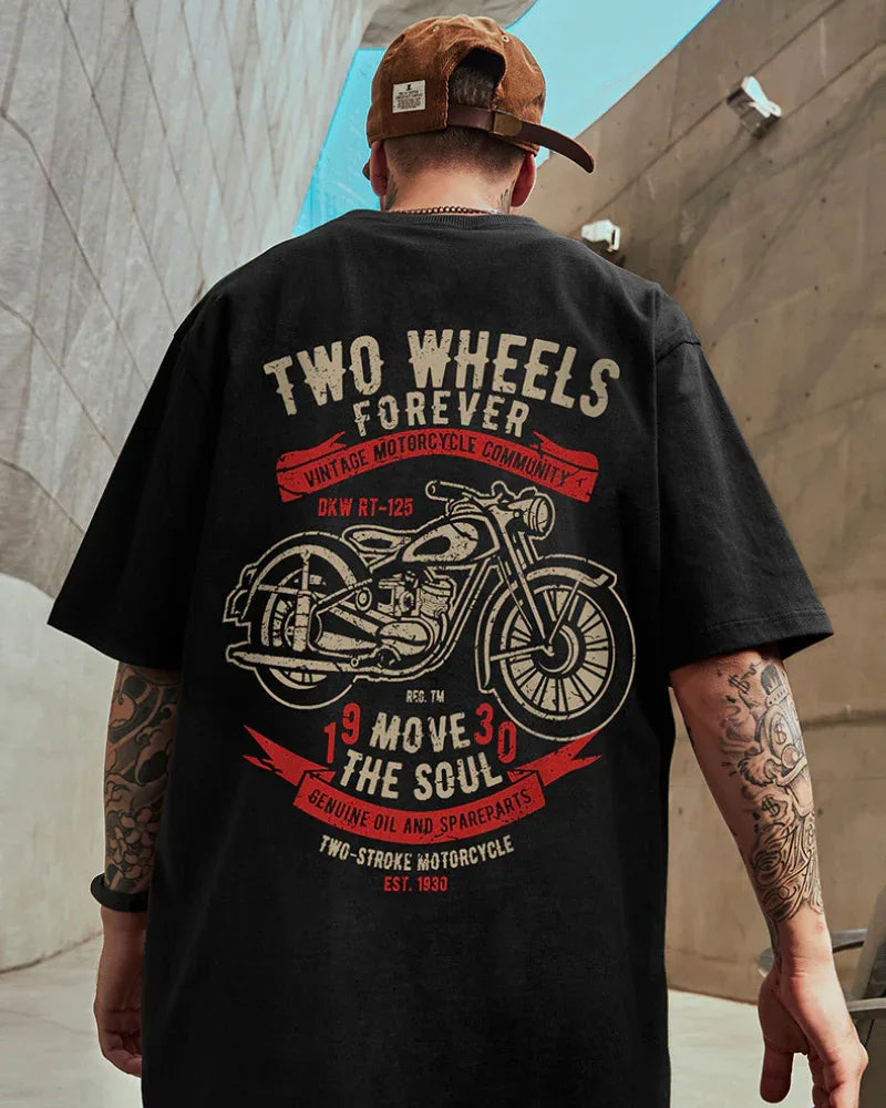 Edgy Oversized Biker Tee - biker tee - Urban Edgy Oversized Biker Tee for Daily Style