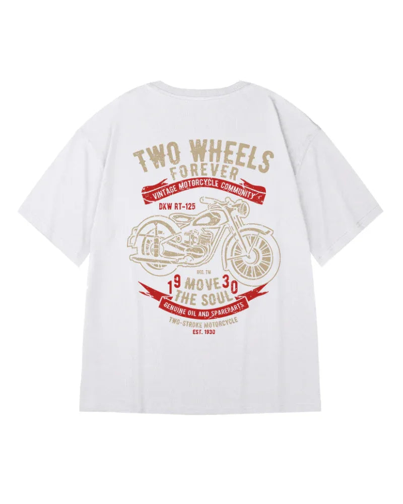 Edgy Oversized Biker Tee -  street style - Urban Edgy Oversized Biker Tee for Daily Style