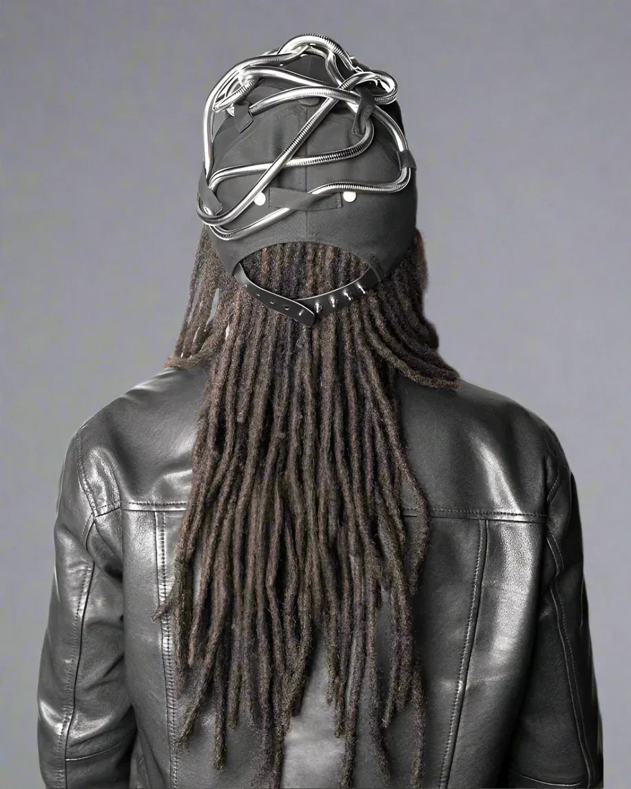 Edgy Snake Chain Cap -  adjustable fit hat - Edgy Snake Chain Cap for a Unique Look
