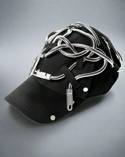 Edgy Snake Chain Cap - customizable baseball cap - Edgy Snake Chain Cap for a Unique Look