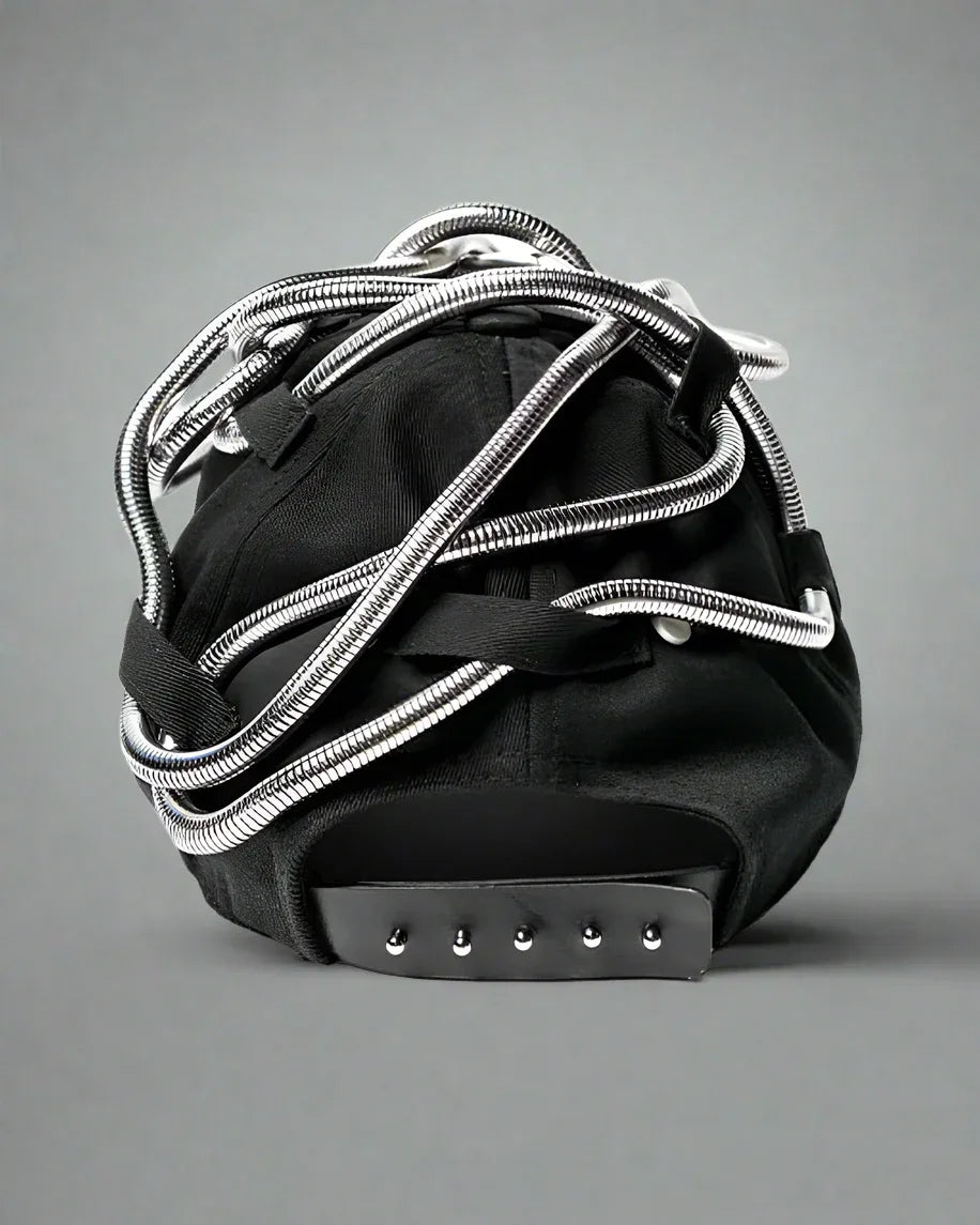 Edgy Snake Chain Cap - customizable baseball cap - Edgy Snake Chain Cap for a Unique Look
