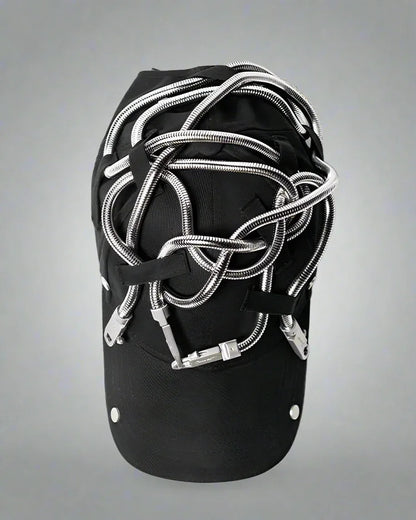 Edgy Snake Chain Cap -  punk cap - Edgy Snake Chain Cap for a Unique Look