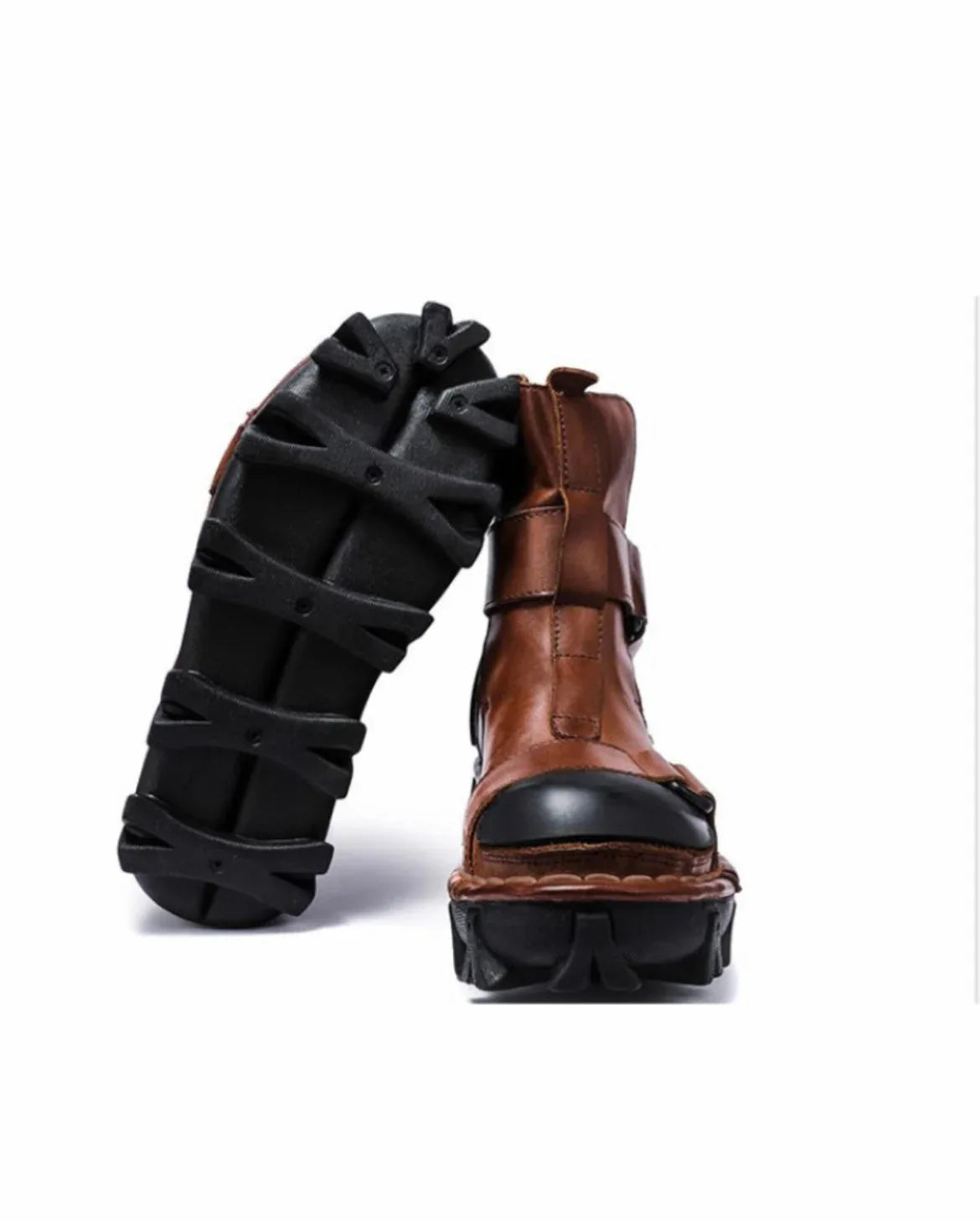 Edgy Unisex Retro Platform Boots -  combat boots for outdoor - Unisex Retro Platform Boots with Unique Style
