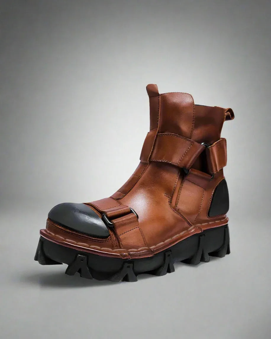 Edgy Unisex Retro Platform Boots - edgy platform boots - Unisex Retro Platform Boots with Unique Style