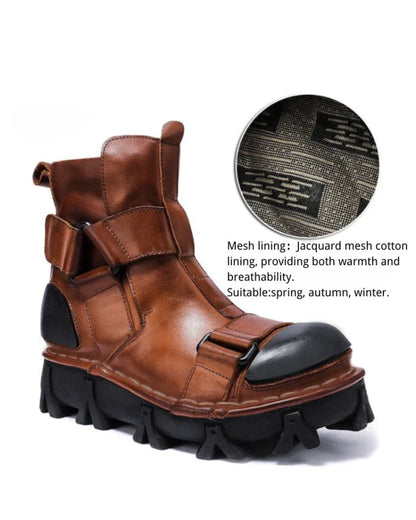 Edgy Unisex Retro Platform Boots - edgy platform boots - Unisex Retro Platform Boots with Unique Style