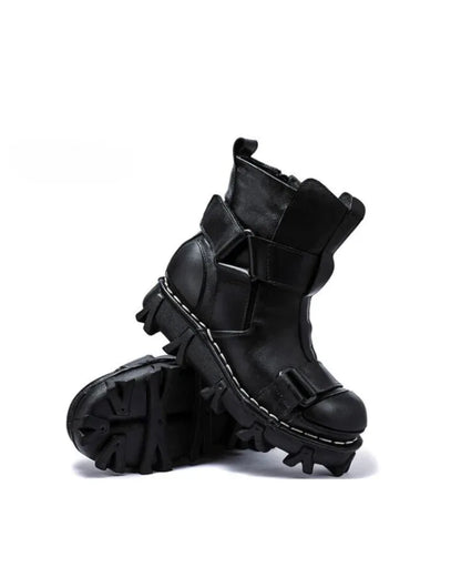 Edgy Unisex Retro Platform Boots -  platform boots - Unisex Retro Platform Boots with Unique Style