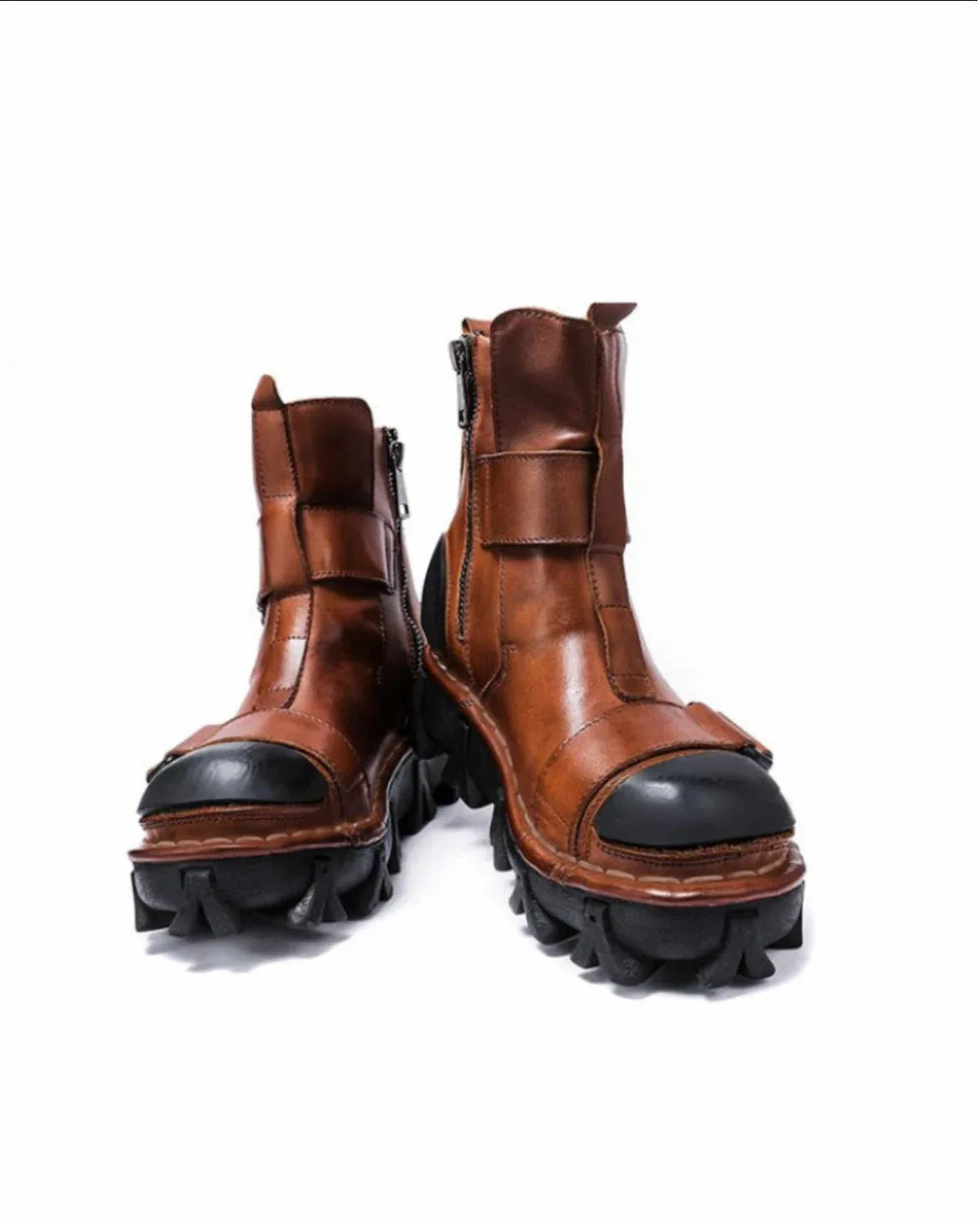 Edgy Unisex Retro Platform Boots - unisex boots - Unisex Retro Platform Boots with Unique Style