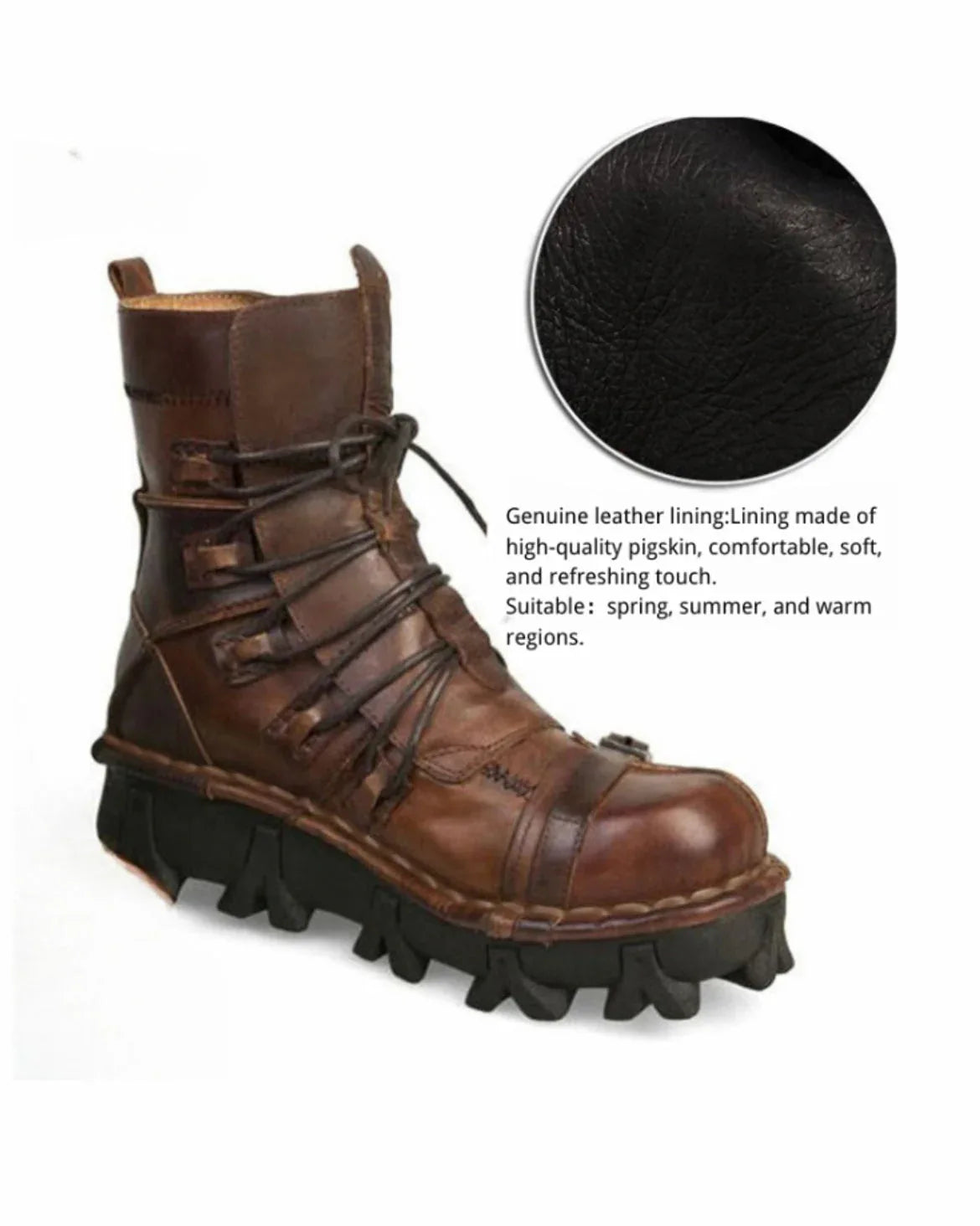 Edgy Unisex Techwear Riding Boots -  motorcycle boots - Unisex Skull Punk Motorcycle Riding Boots
