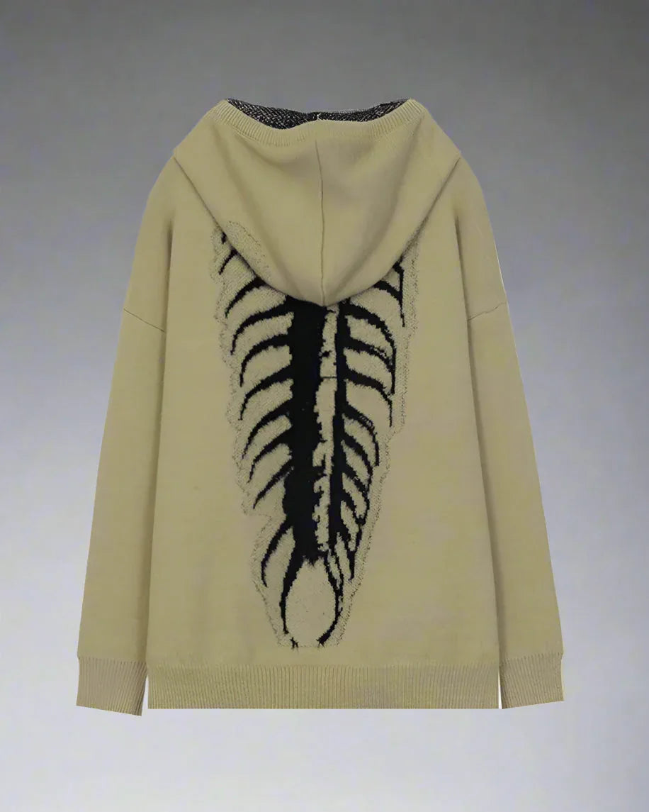 Edgy Urban Skull Hoodie -  everyday wear - Edgy Urban Skull Hoodie for Everyday Style